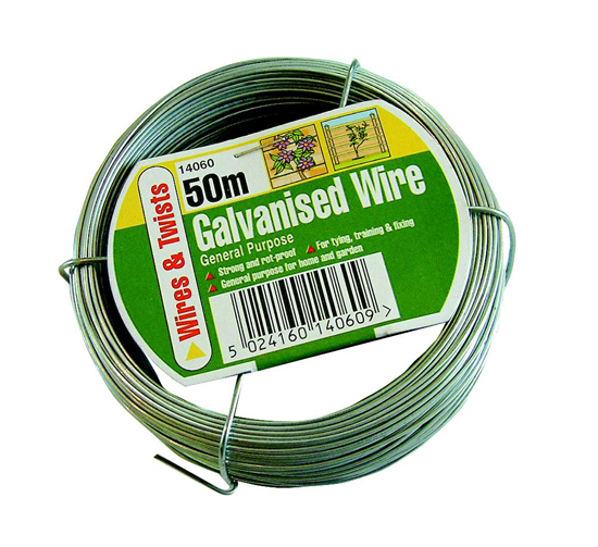 General Purpose Galvanised Garden Wire - 50m
